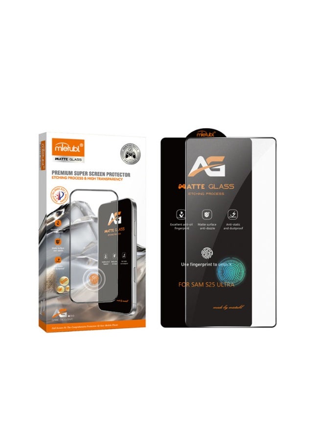 AG Matte Tempered Glass Screen Protector for Samsung S25 Ultra 5G, Anti Reflection, Anti Fingerprint, Clear, 2026 Upgraded - Image 1